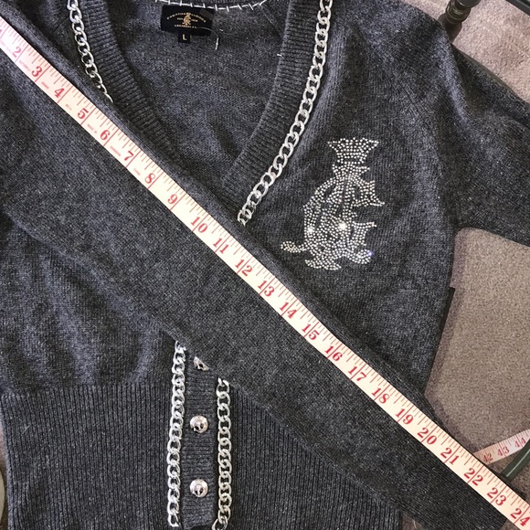 FINAL 💜 NWT Christian Audigier Sweater - Picture 10 of 12